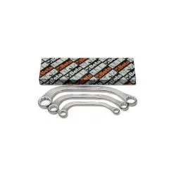 Beta Tools Beta 83AS/3 3 Piece Imperial Half Moon Crescent Curved Ring Spanner Wrench Set 7/16"-7/8"