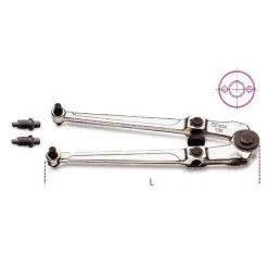 Beta Tools Beta 100 Pin Wrench For Nuts With Top Holes 8 Sizes 4.9-7.9mm / 180-100mm Max.