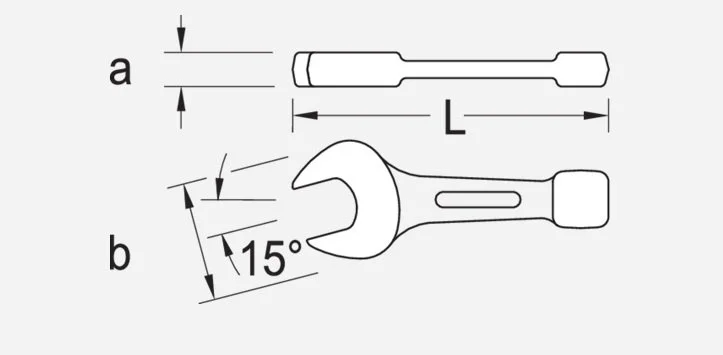 Gedore 133 Metric Open End Slogging Spanner Wrench 50mm - Image 2
