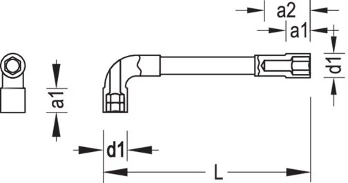 Gedore 25 PK 32 Metric Angled Socket Wrench 32mm - Image 2