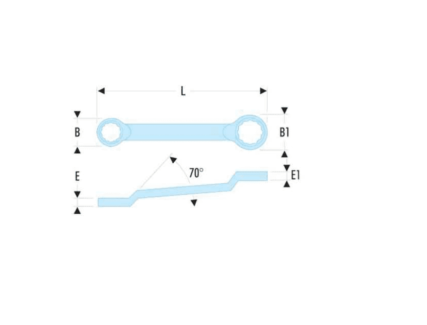 Facom 55A.1/4x5/16 Imperial Offset Ring Spanner Wrench 1/4 X 5/16" AF - Image 2