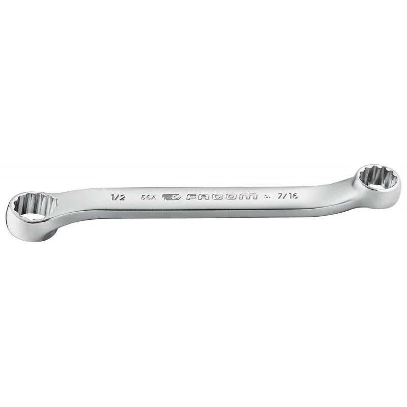 Facom 56A.11/16x13/16 10° Offset Short Double Ended Ring Spanner 11/16" X 13/16" AF