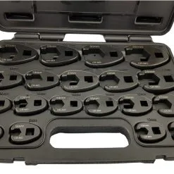 Britool Hallmark HMCFW19 19 Piece 3/8" &amp; 1/2" Drive Crow Foot Spanner Set 8-32mm